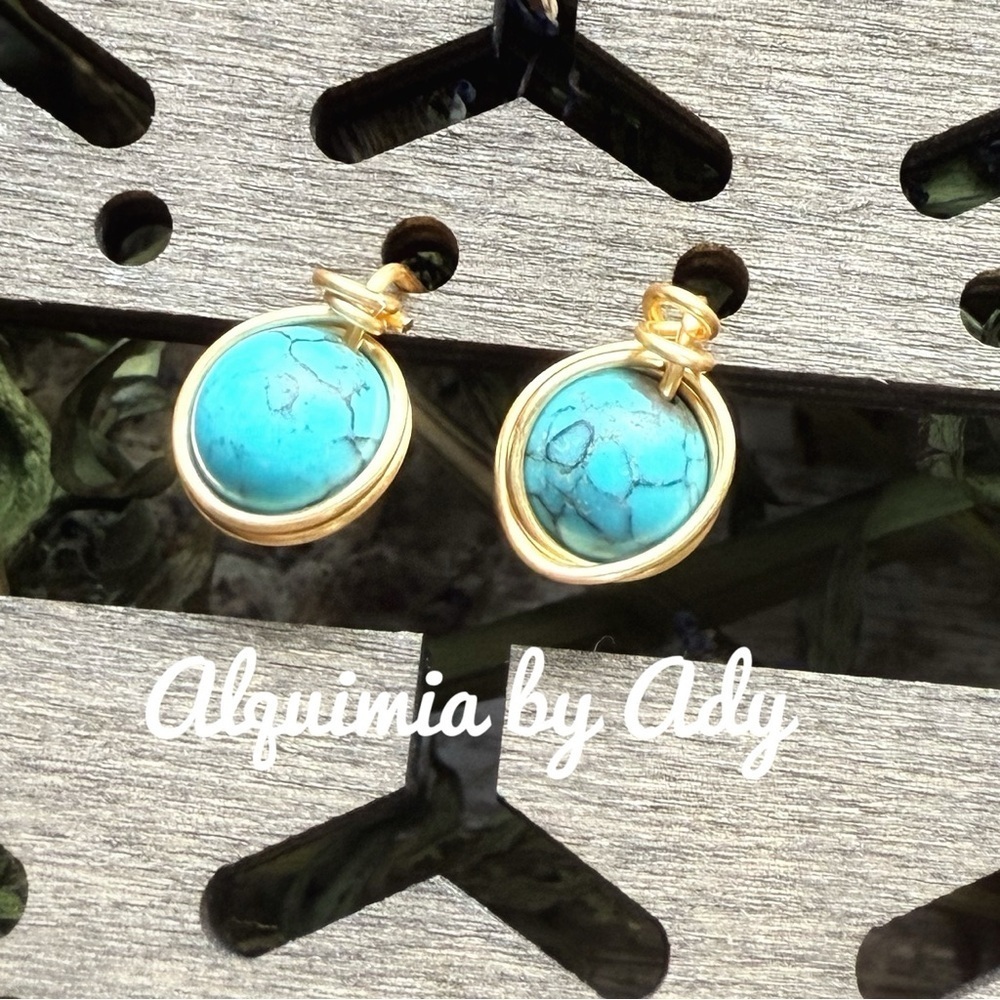 Alquimia Turquoise and Gold Earrings